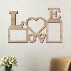 Wooden Picture Frames - Love | Oak Sonoma