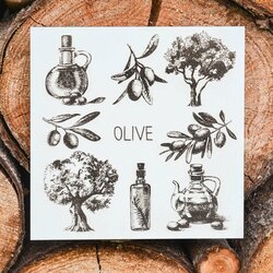 Wooden Kitchen Wall Art Picture - Olives | White