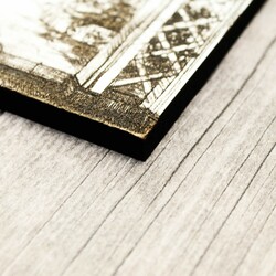 3D Wooden Engraved Picture - Drawn Peacock