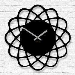 Kuchynské hodiny z dreva - Spin | Čierna