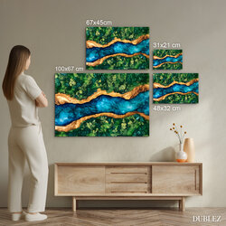 Tlačený machovo epoxidový obraz - Nature