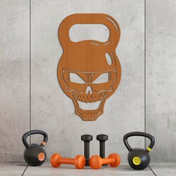 Gift for a Bodybuilder - Wooden Wall Art Kettlebell | Cherry