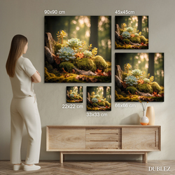 Drevený obraz - Skalničky