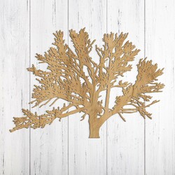 Wooden Cut-Out Decoration - Bush | Gold Craft Oak