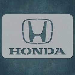 Drevený obraz - Logo značky Honda | Strieborná