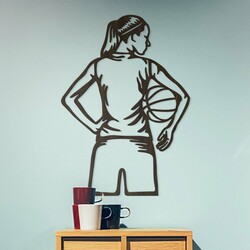 Affordable Wall Art - Female Basketball Player | Wenge