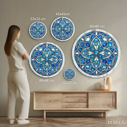 Drevený obraz mandala - Zirkón