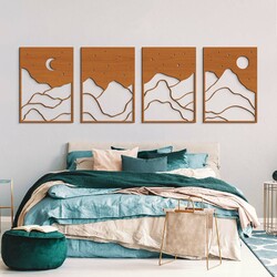 Viacdielna drevená dekorácia - Nočná obloha | Čerešňa