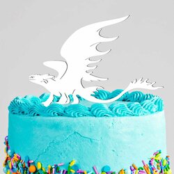 Dekorácia na tortu - Bezzubka z rozprávky Ako vycvičiť draka  | Biela