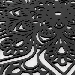 Mandala ze dřeva na stěnu - Kruh | Černá