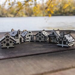 Vianočná dedinka - Set 6 ks