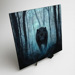 Wooden Wall Art - Wolf in the Forest