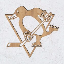 Logo hokejového tímu - Pittsburgh Penguins | Dub zlatý