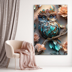 Umelecký obraz - Sova s korunkou