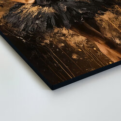 Wooden picture of a ballerina - Black Swan