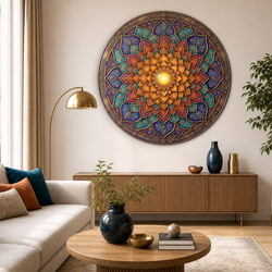 Obraz mandala - Zlatý plamen