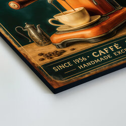 Vintage wooden picture - Espresso