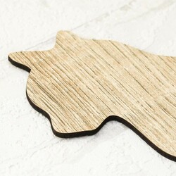 Dřevěná nálepka na zeď - 2 kočky | Dub Sonoma