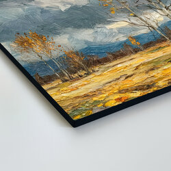 Painted picture on wood - Birches (UV printing)