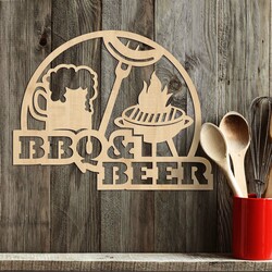 Štýlová nálepka do kuchyne - BBQ a BEER | Javor