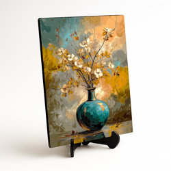 Umelecký obraz - Zlatisté kvety vo váze