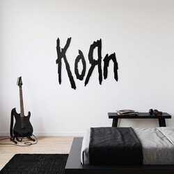 Drevená dekorácia na stenu - Korn | Čierna