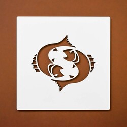 Falikép az ágy fölé - Halak csillagjegy | Fehér