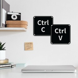 Wooden Decoration for Student Room - Ctrl | Black