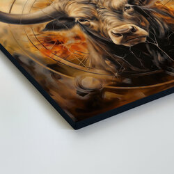 Stylish animal painting - Golden bull