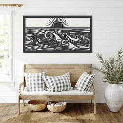 Wooden Wall Art - Sunset | Anthracite Gray
