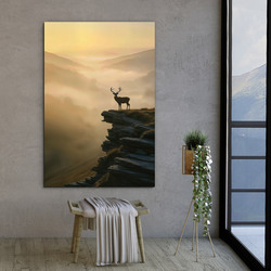 Wooden picture - Mountain deer