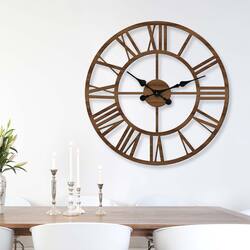 Velké nástěnné hodiny - Numerus | Ořech