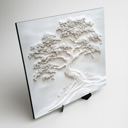 White Tree of Life on the Wall - Freshness