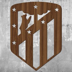 Football Club Logo - Atlético Madrid | Walnut