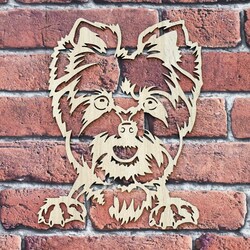 Wooden Picture of a Dog - Yorkshire | Oak Sonoma