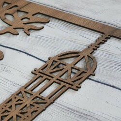 Wooden Wall Art - Eiffel Tower | Tobacco Oak