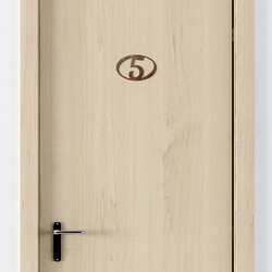 Custom Wooden Door Number | Walnut