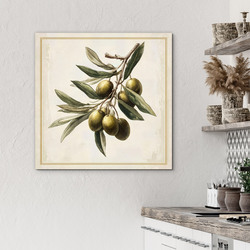 Mediterranean wooden picture - Olive branch
