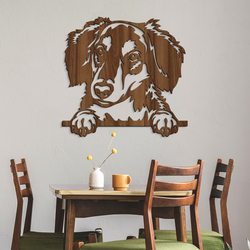 Cut-Out Wood Wall Art - Long-Haired Dachshund | Walnut