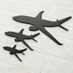 Repülőgép a világtérképhez | Fekete