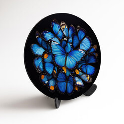 Okrúhly obraz z dreva - Motýlí sen