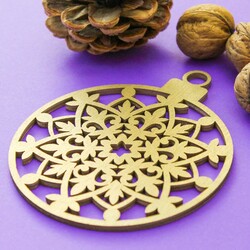 Veľká vianočná guľa na stromček  | Zlatá