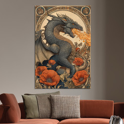 Obraz secese - Drak