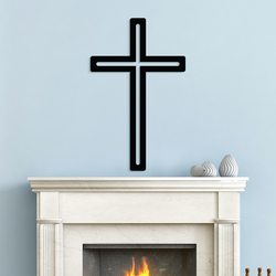 Christian Cross Wall Art | Black