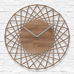 Dizajnové hodiny na stenu - Geometra | Dub tabakový