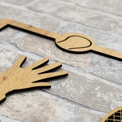 Drevený obraz športu - Tenistka | Dub zlatý