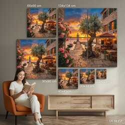 Image - Mediterranean sunset | 134x134 cm