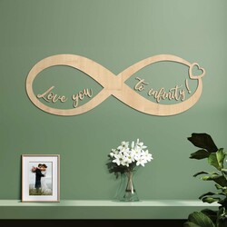 Wooden Sign Infinity - Love You | Maple