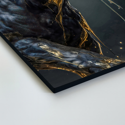 Dizajnový čierno-zlatý obraz - Šelma