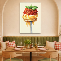 Food art obraz - Špagety Bolognese